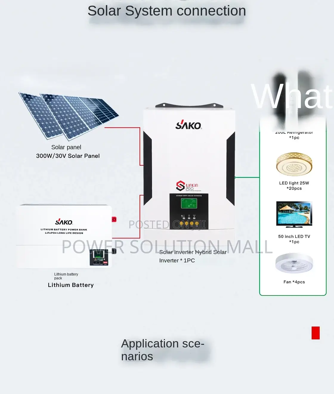5kw Sako Hybrid MPPT Solar Inverter