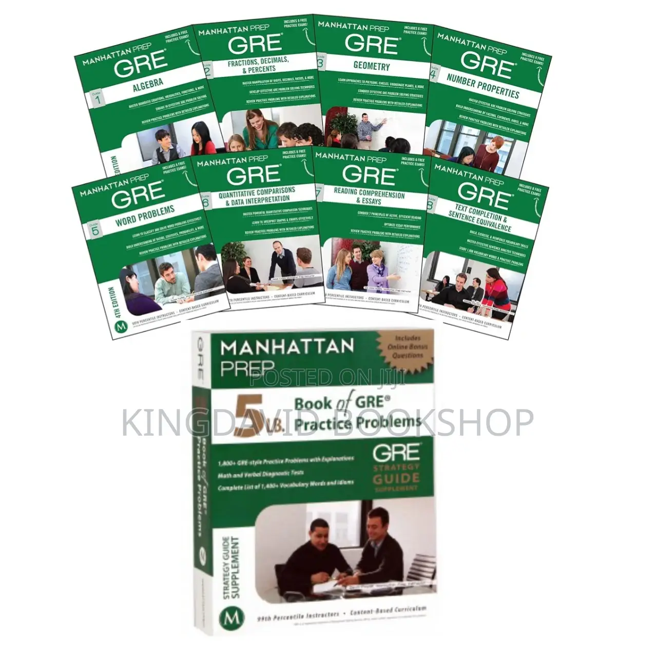 Manhattan Prep GRE Set of 8 Strategy Guides
+ Book of GRE