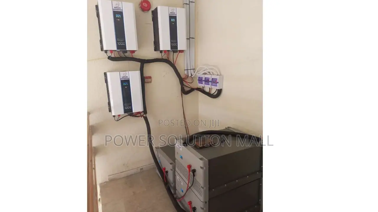 3units Hybrid Inverters and 3 Lithium Ion Batteries Solution