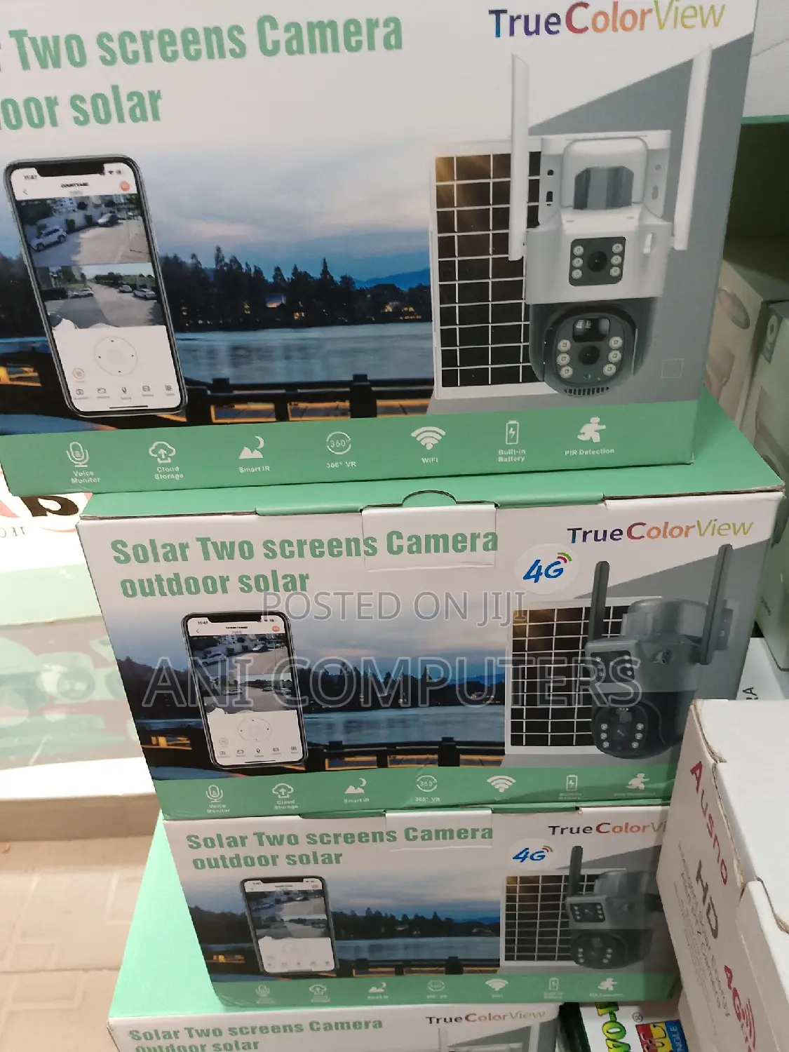 Solar Two Screens Camera 4g Outdoor Solar V380 Pro