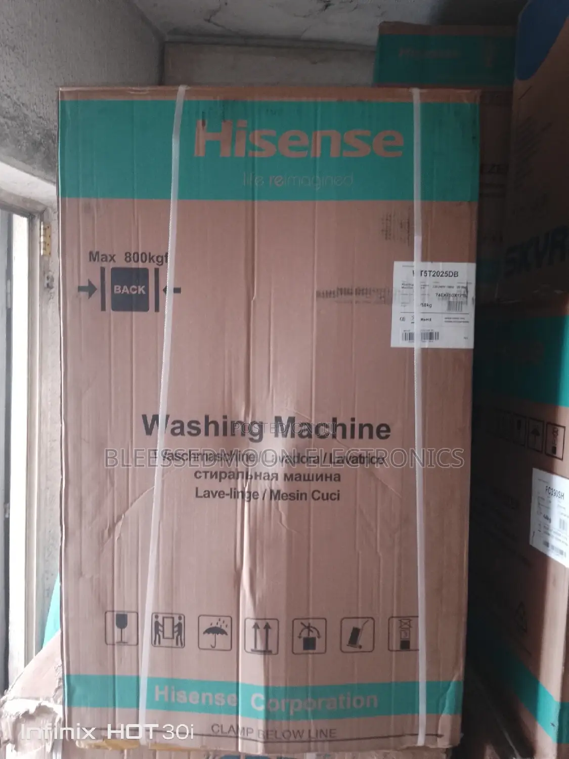 Hisense 20kg Automatic Top Loading Washing Machine 2 Years W