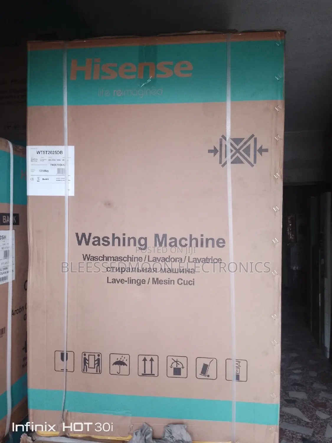 Hisense 20kg Automatic Top Loading Washing Machine 2 Years W