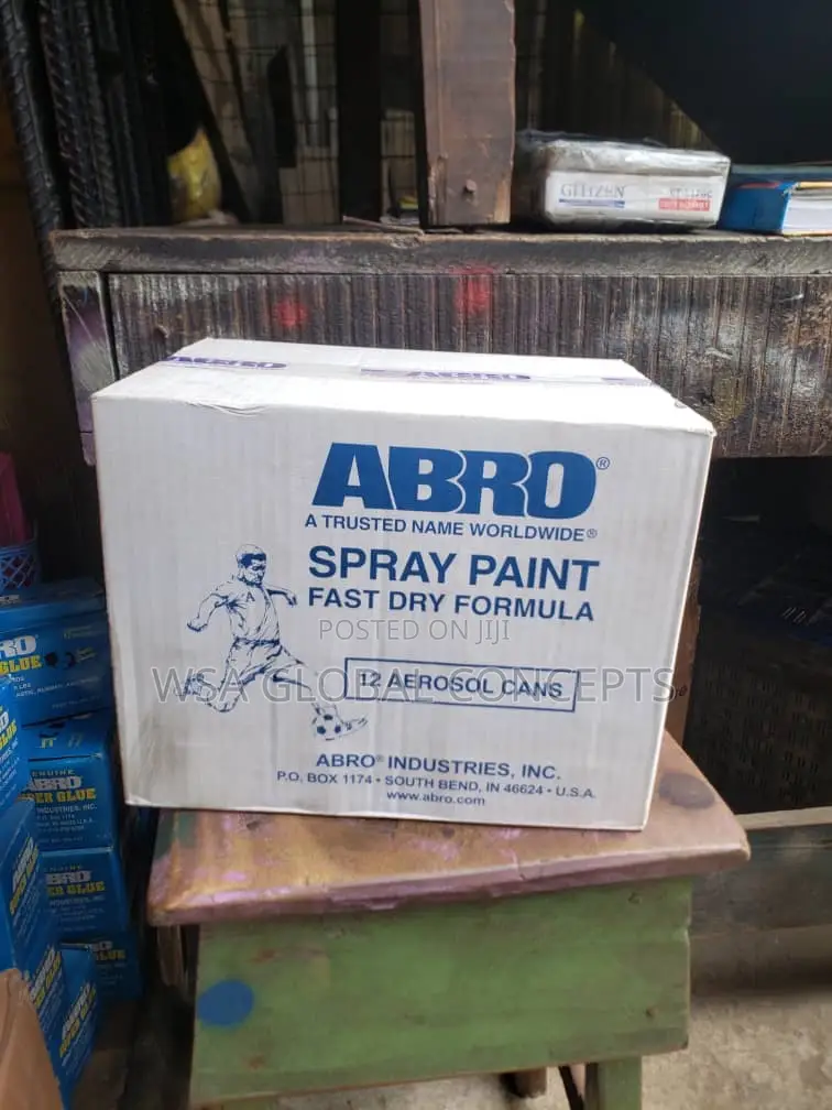 1 Carton of Abro Spray Paint 12 Pieces