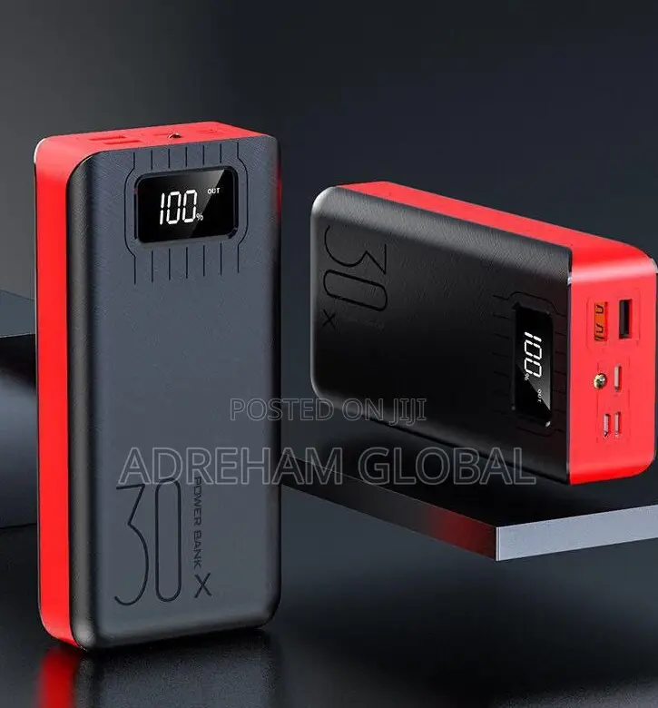 30X Power Bank 30,000mah With Torch Light and Screen Display