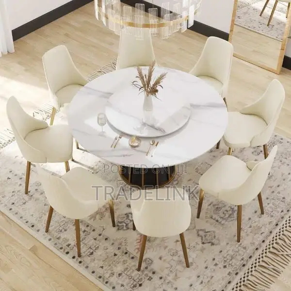 Round Metal Dining Chairs and Table