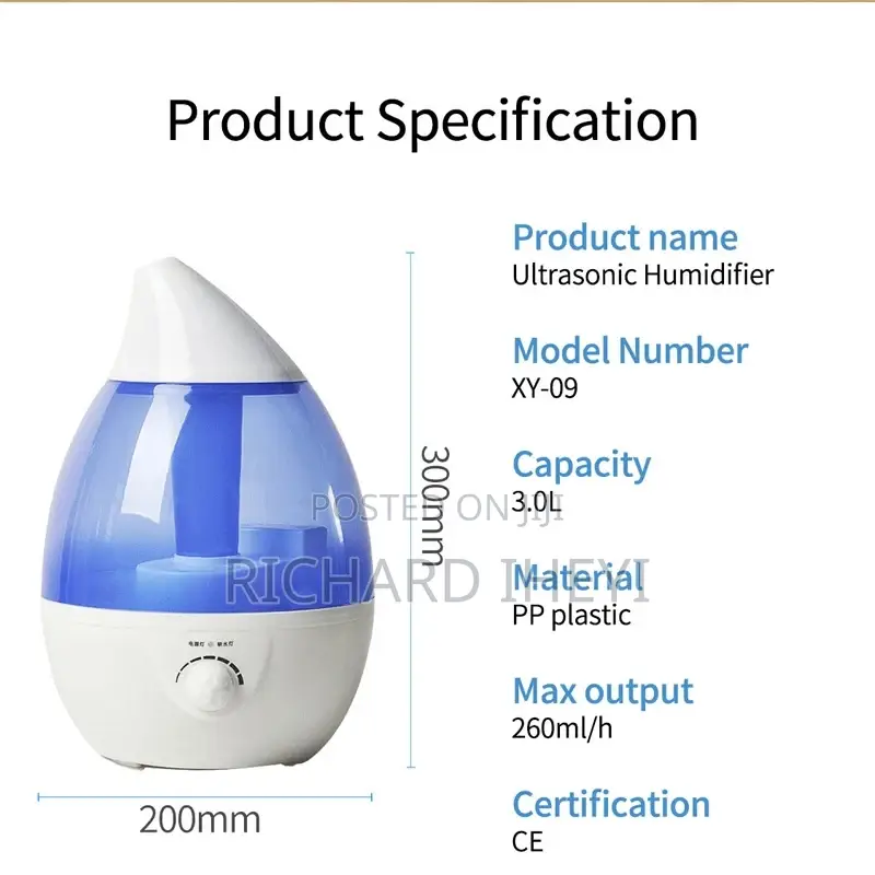 Ultrasonic Air Humidifier With Aroma Therapy Oil Diffuser