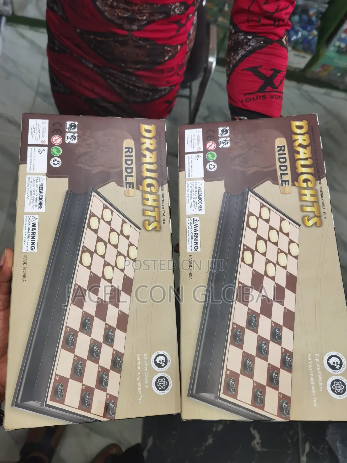 Draughts Board Game ( Magnetic Design , 30cm Size)