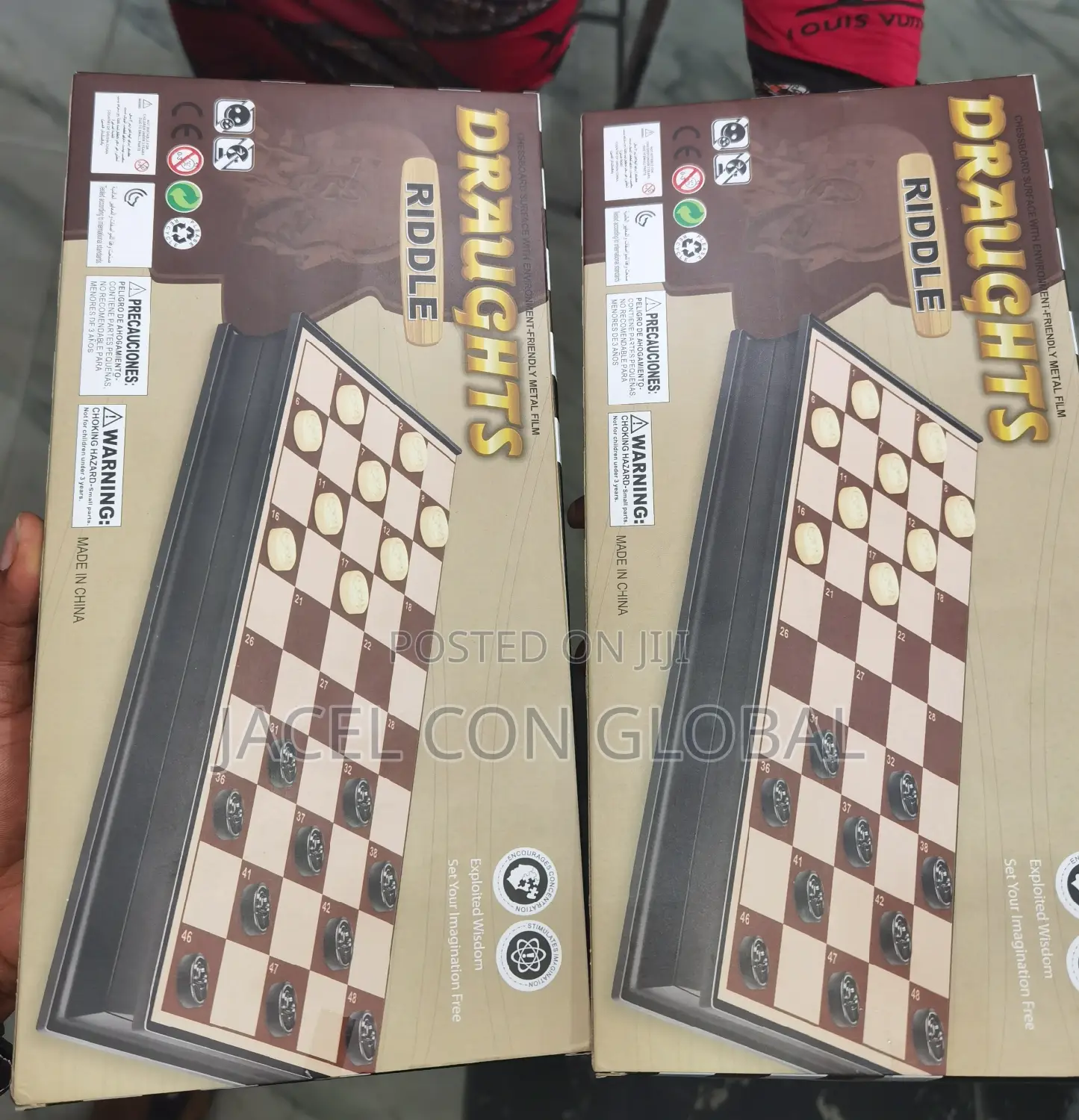 Draughts Board Game ( Magnetic Design , 30cm Size)