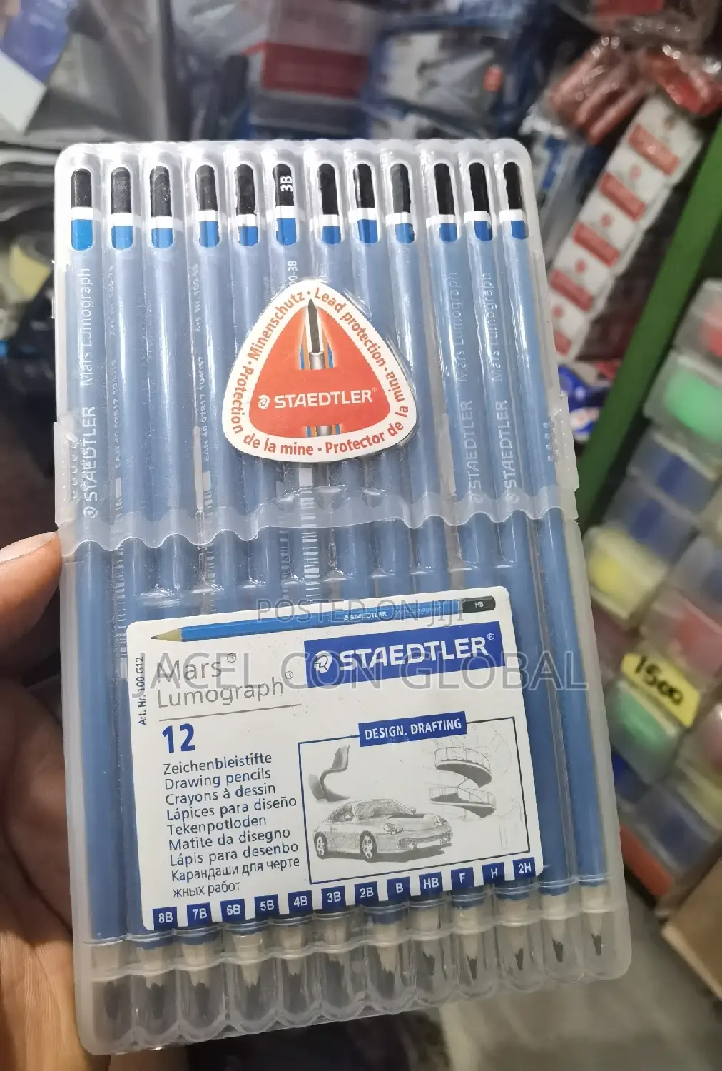 Staedtler Drawing Pencils ( 8b,7b,6b,5b,4b,3b,2b,B,HB,F,H,2H