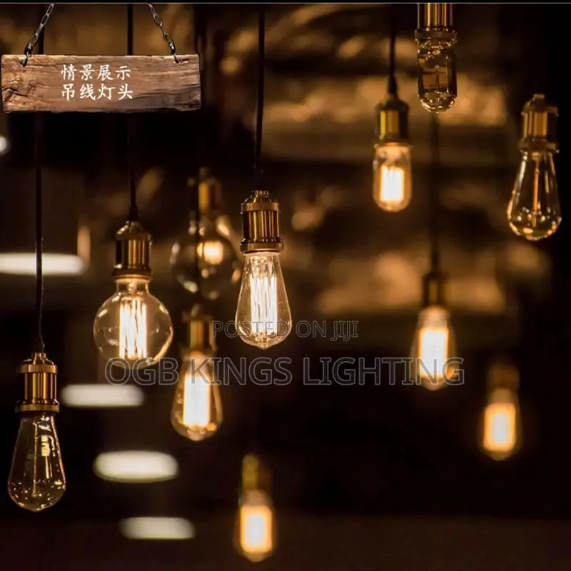 E27 Wire Lamp Holder Antique Copper Metal Pendant Light
