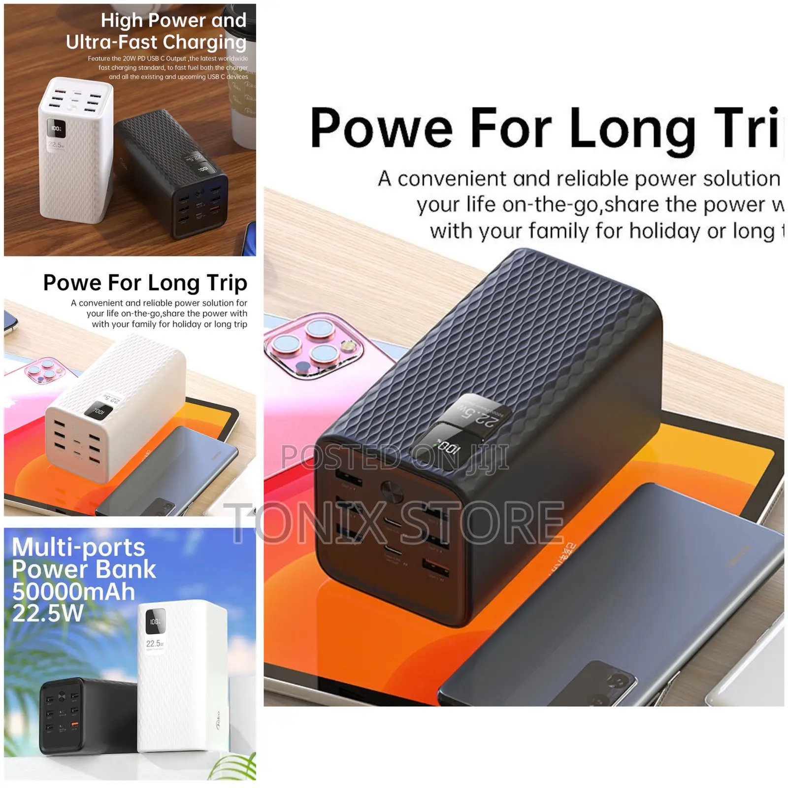 Super Fast Charger Joko Powerbank With 8 Ports