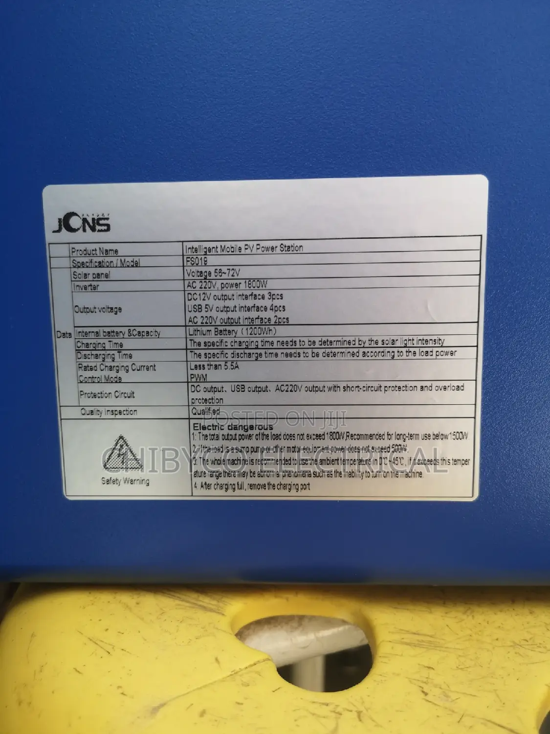 1800w Solar Generator With Lithium Battery+450watts Panel
