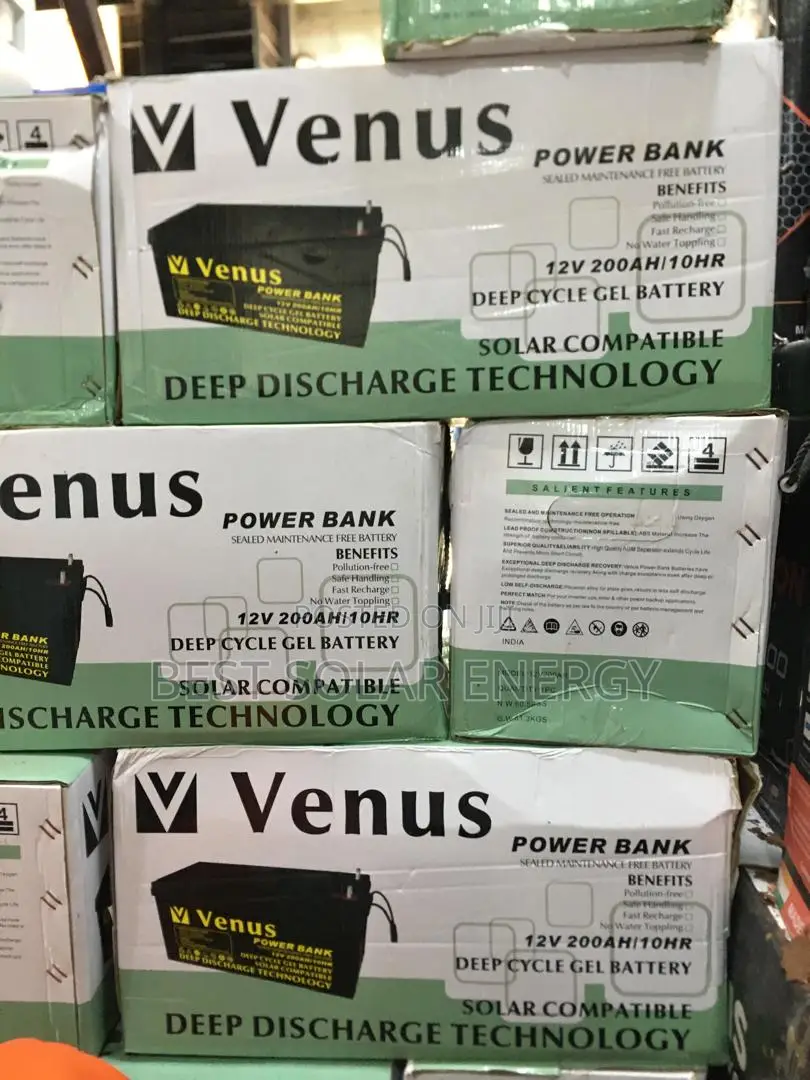 Venus Deep Cycle Gel Battery 200a/12v