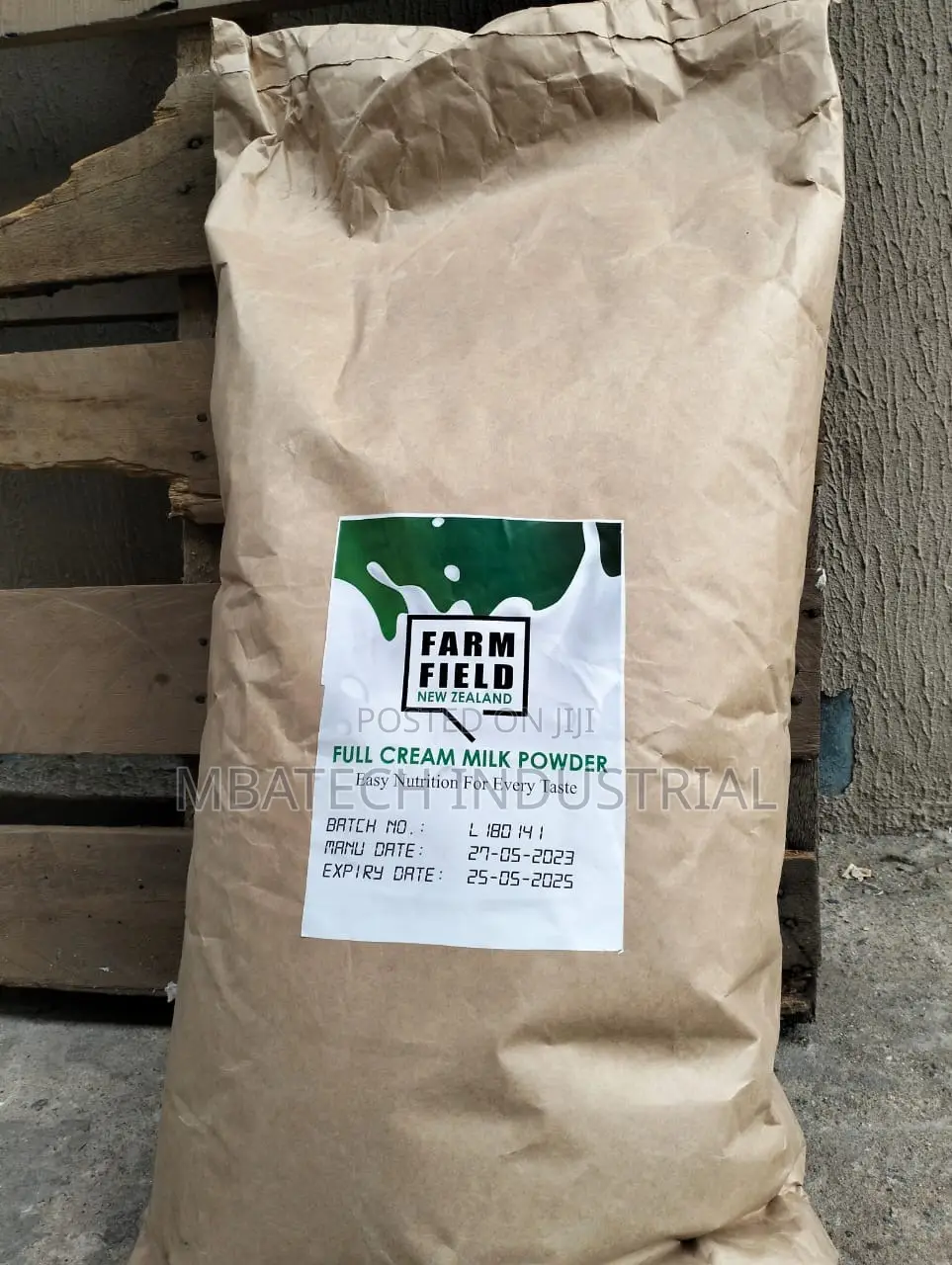Full Cream Milk (Farm Field) for Human Consumption.