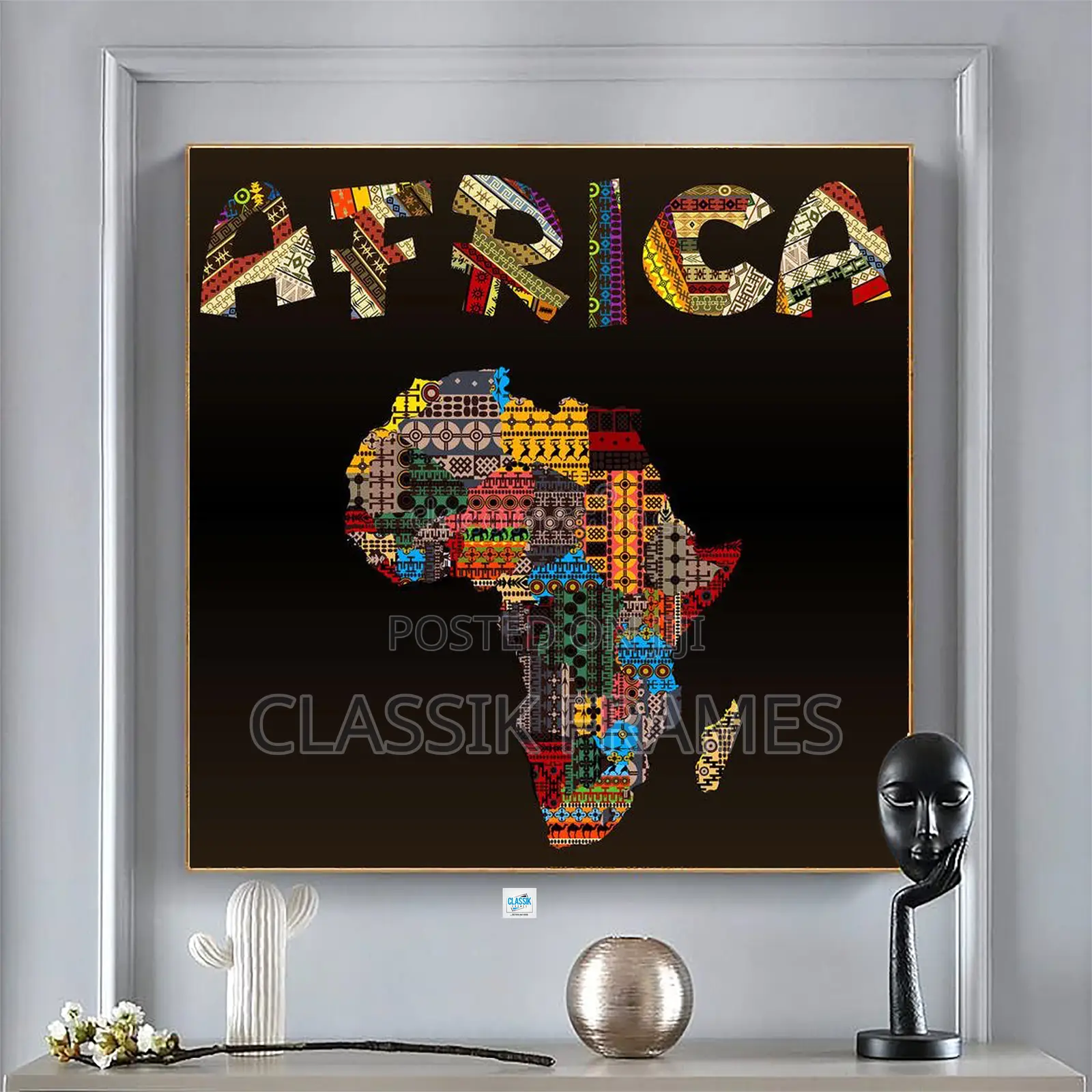 Hd Framed Kiss Marklick Digi Painting Wall Art