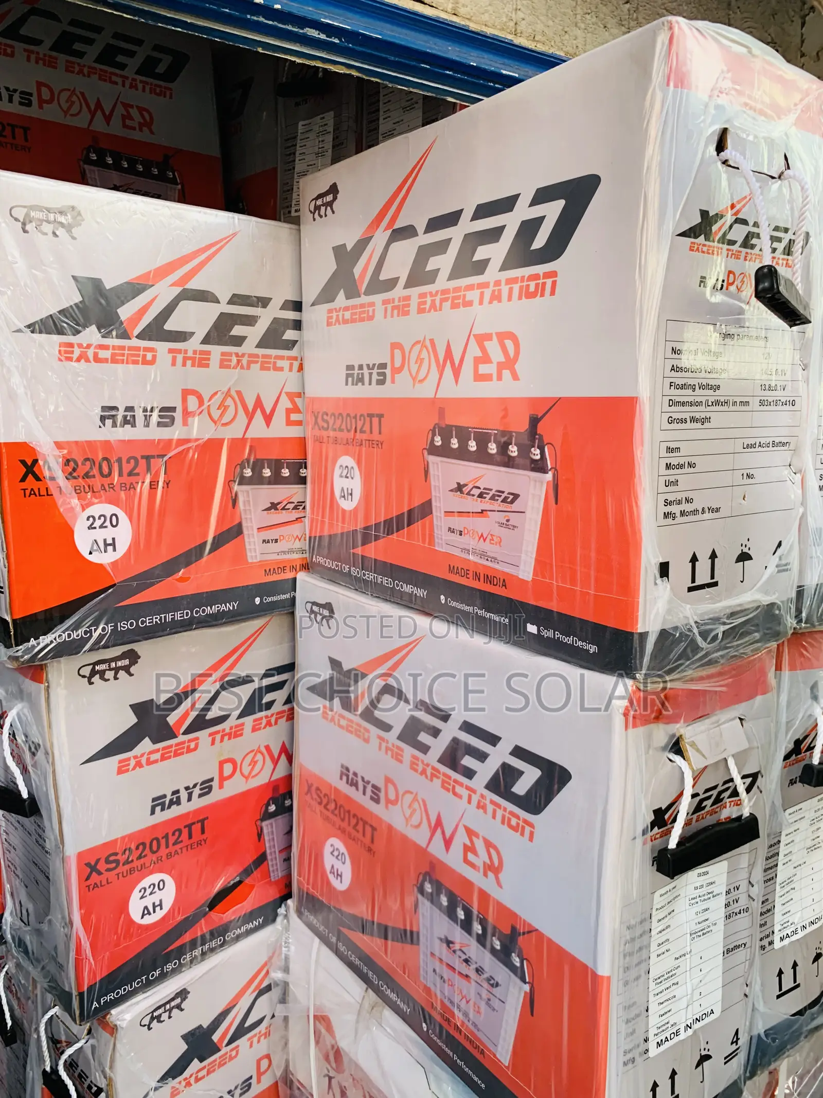 220ah 12v Xceed Tubuler Battery