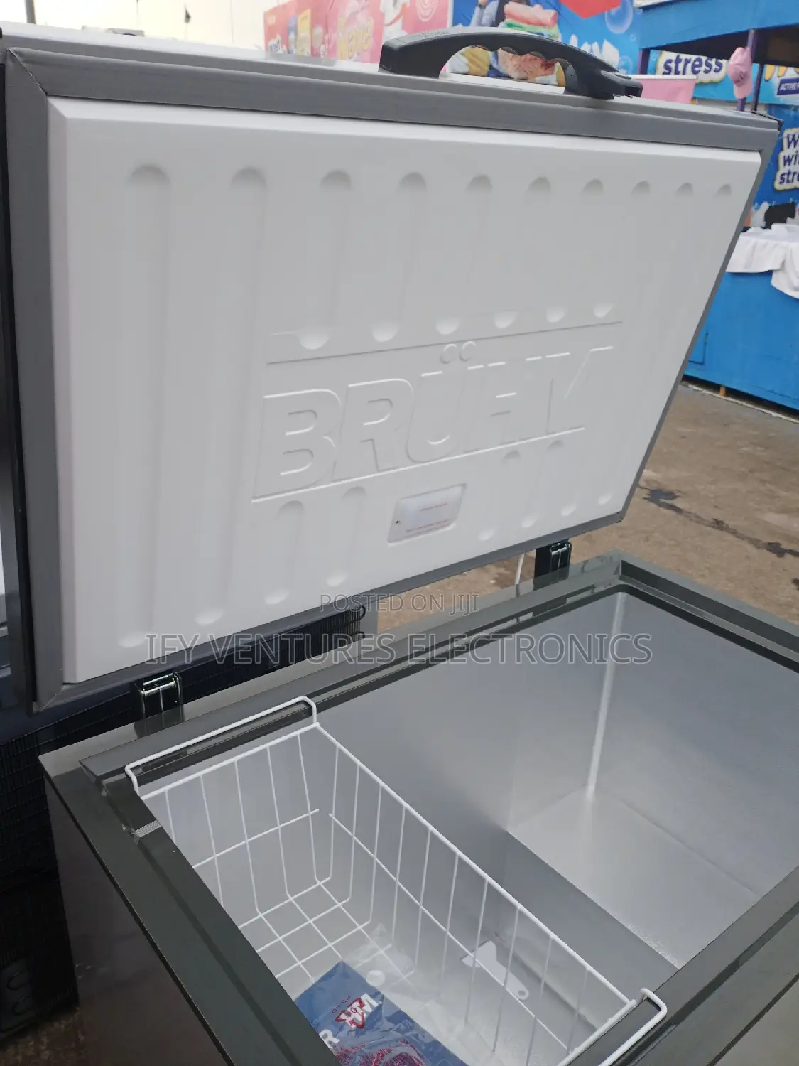 300 Litres Bruhm Chest Freezer With Outside Condenser.