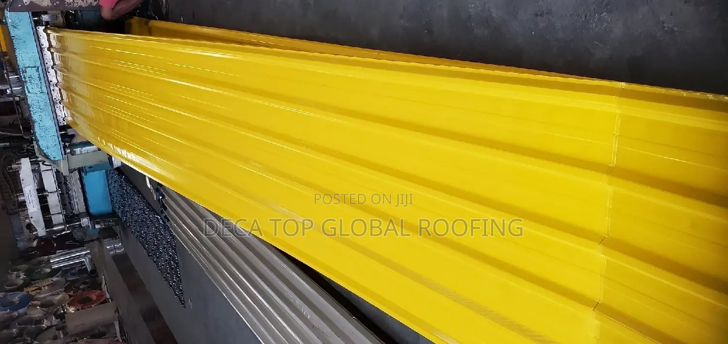 Full Guage Aluminum Roofing Sheets Ovan Baked Yellow.