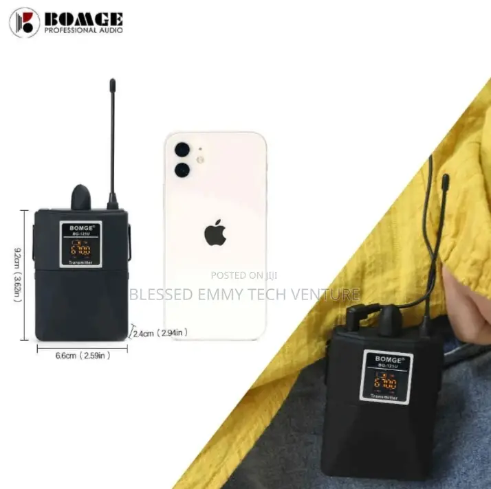 Wireless Lavalier Lapel Microphone for iPhone, Android