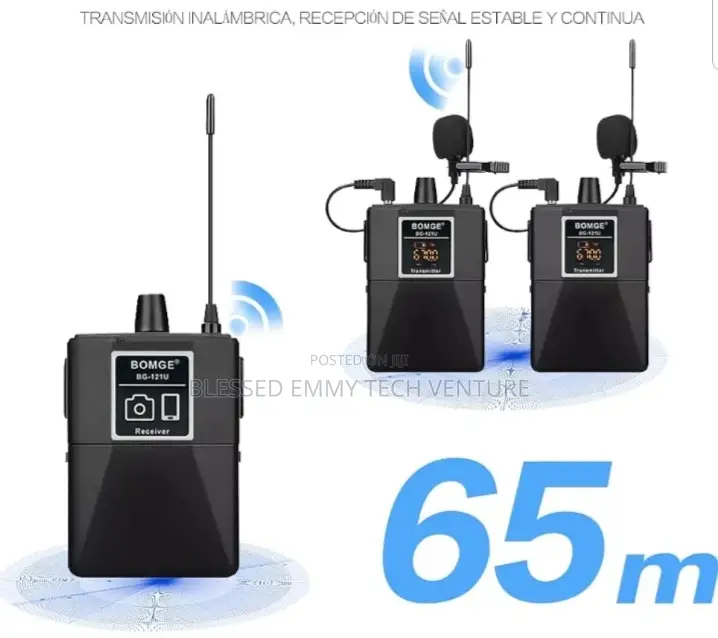 Wireless Lavalier Lapel Microphone for iPhone, Android