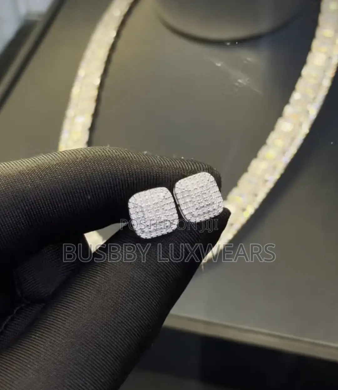 10mm Box Style Vvs Sterling Silver Moissanite Earrings