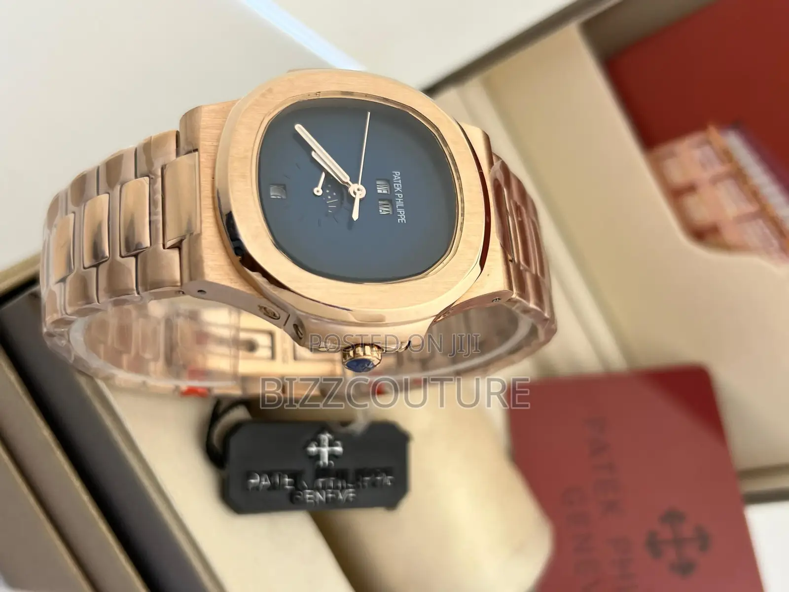 Original PATEK PHILIPPE Unique Calendar Rosegold Chain Watch