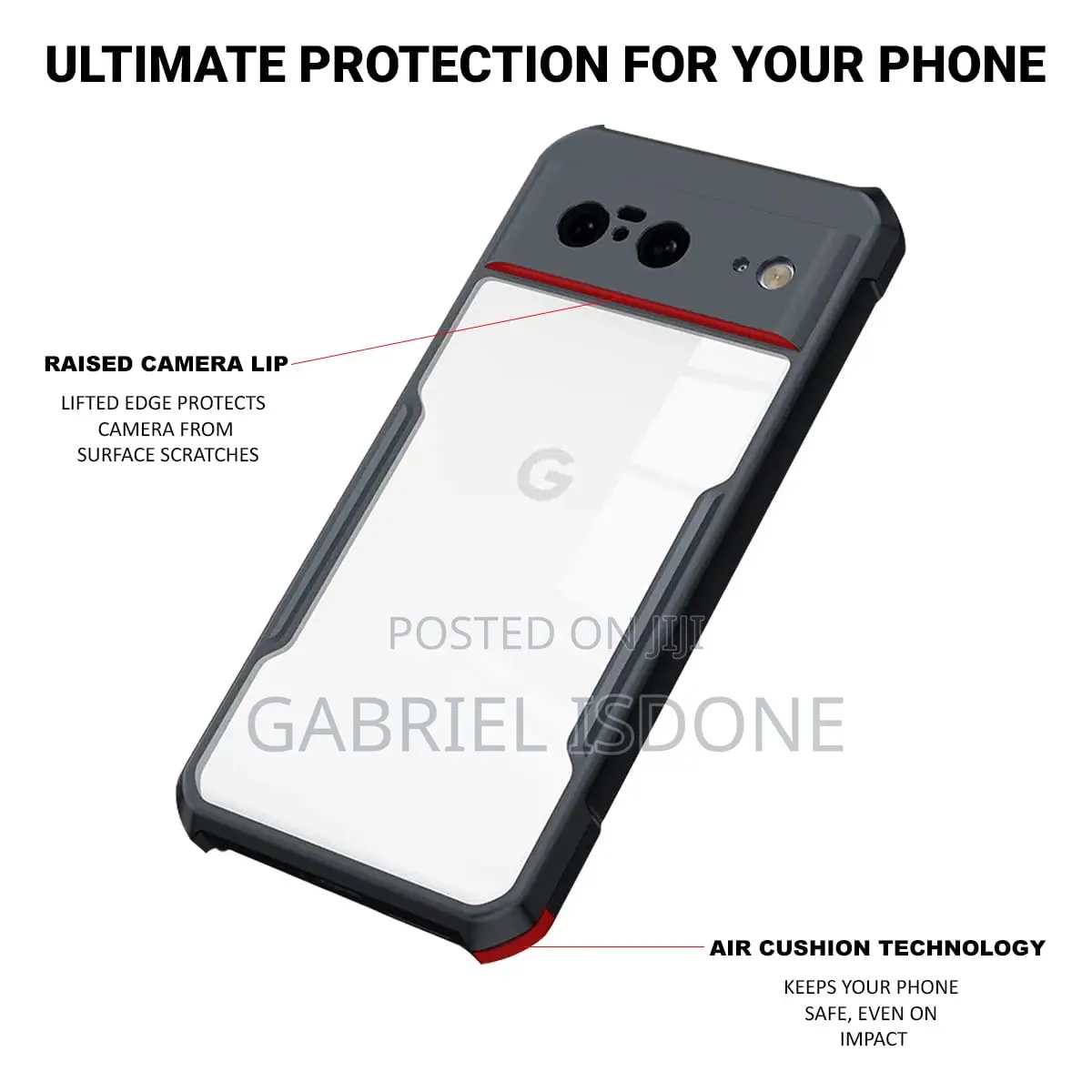 Xundd Crystal Clear Air Bag Case for Google Pixel 6a to 8pro