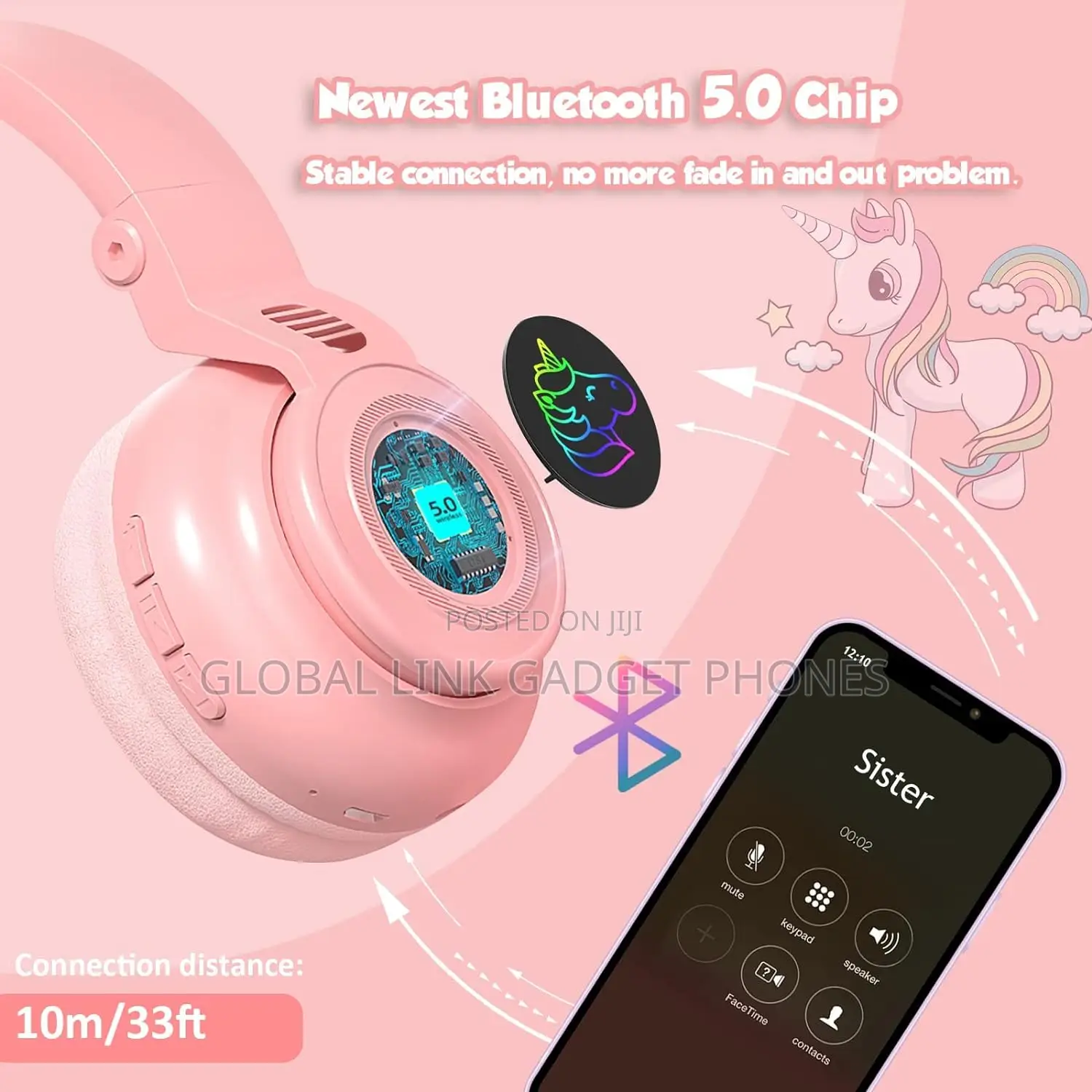 Headphones, Bluetooth Foldable Headphones Stero With Microph