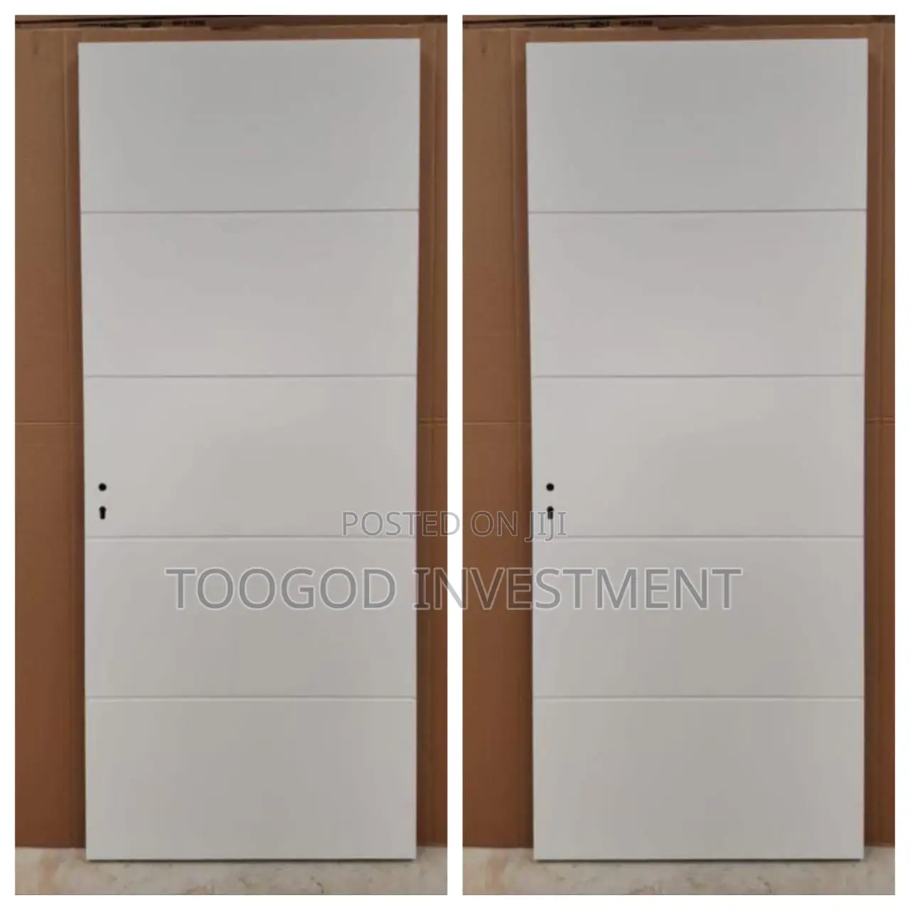 Extra Hight Wooden Door, Black Walnuts and White