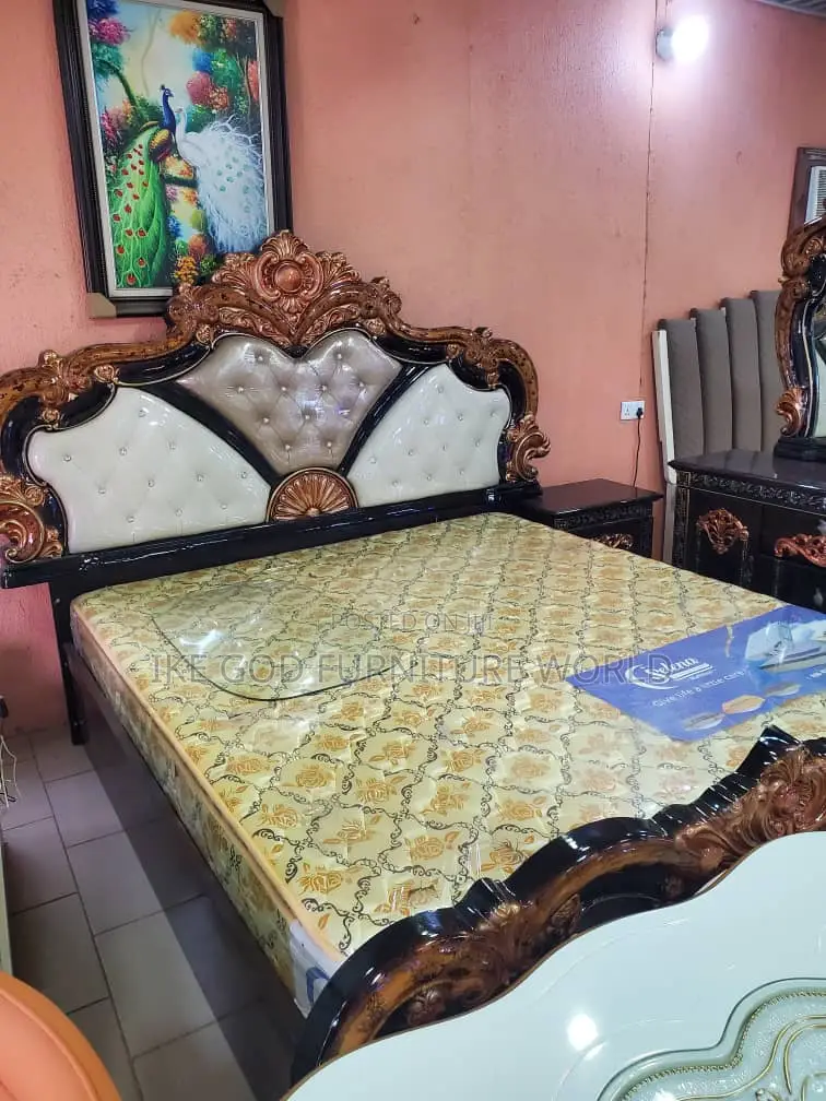 6by7 Imported Turkish Royal Family Bed With Dressing Mirror
