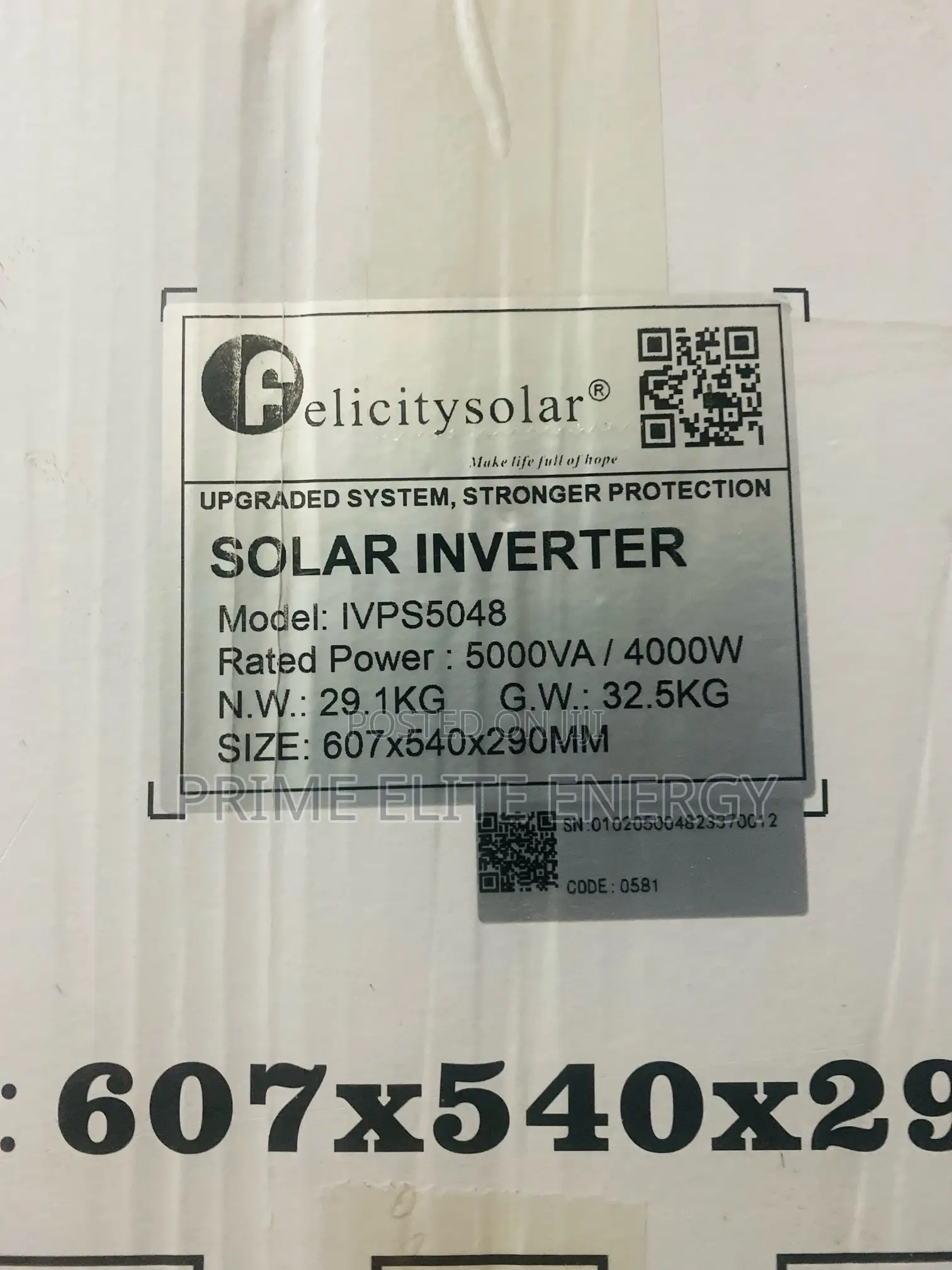 5kva Felicity Inverter. IVPS