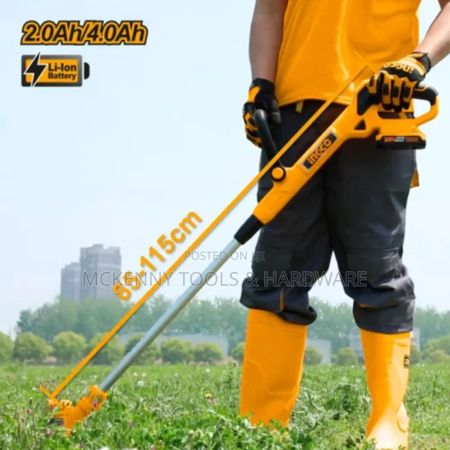 INGCO Grass Trimmer Cordless 20V Lithium Lawn Edge Brush