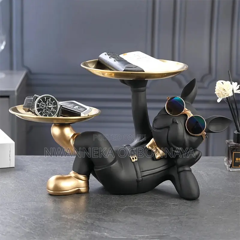 Bulldog Animal Figurines Cool Dog Statue