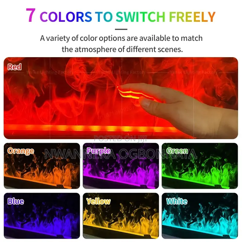 3D Atomized Fireplace With Colorful Flame ECO Decorative