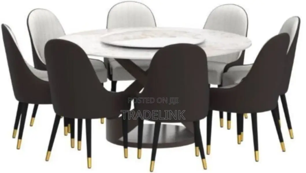 8 White Marble Top Dining Tables