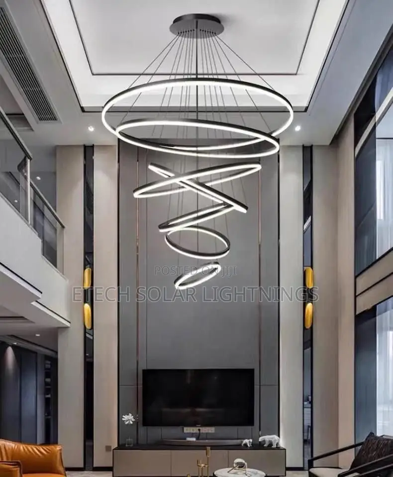 Home Living Room Decoration Vintage Ring Led Dropping Light
