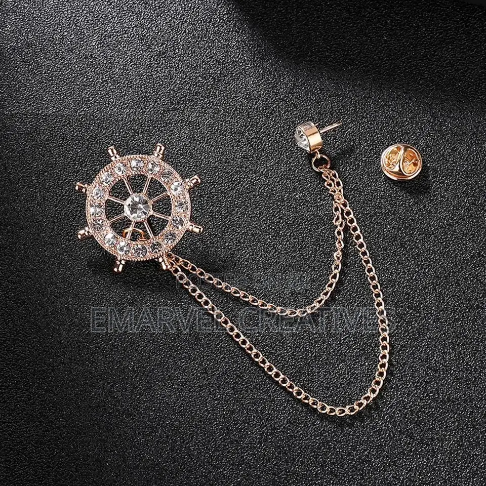 Lapel Pin Link Chains Pin Brooches Tassel Chain Brooch