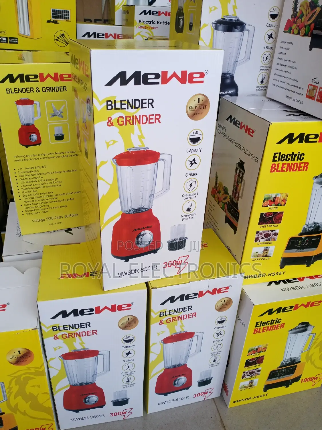 Classic Mewe(MWBDR-Ss01r) 300W Blender and Grinder
