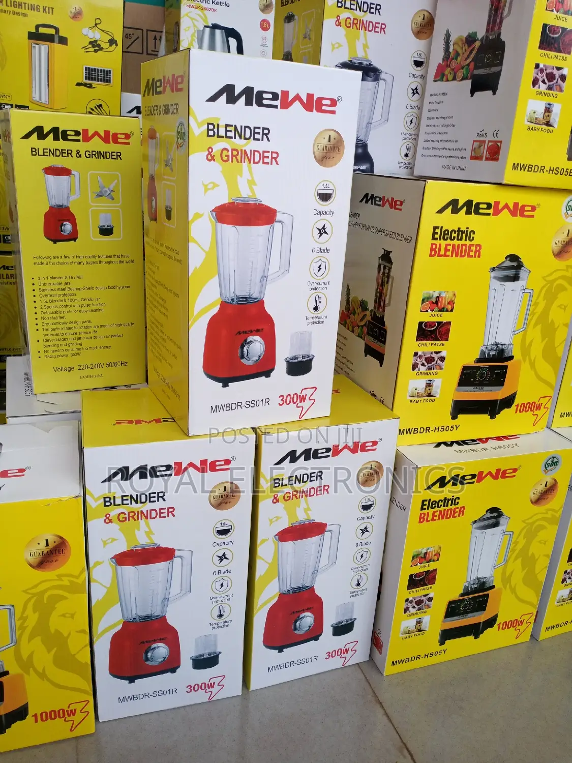 Multifunction Mewe(MWBDR-Ss01r) 300W Blender and Grinder