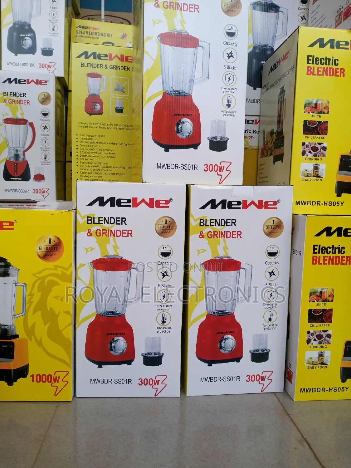 Best Quality Mewe(MWBDR-Ss01r) 300W Blender and Grinder