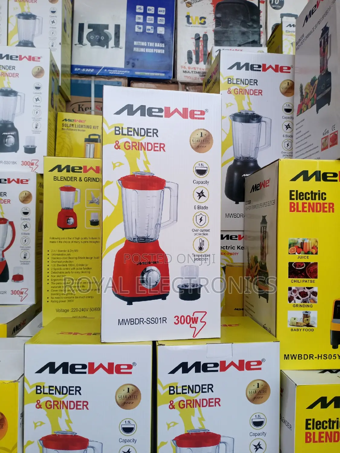 Best Quality Mewe(MWBDR-Ss01r) 300W Blender and Grinder