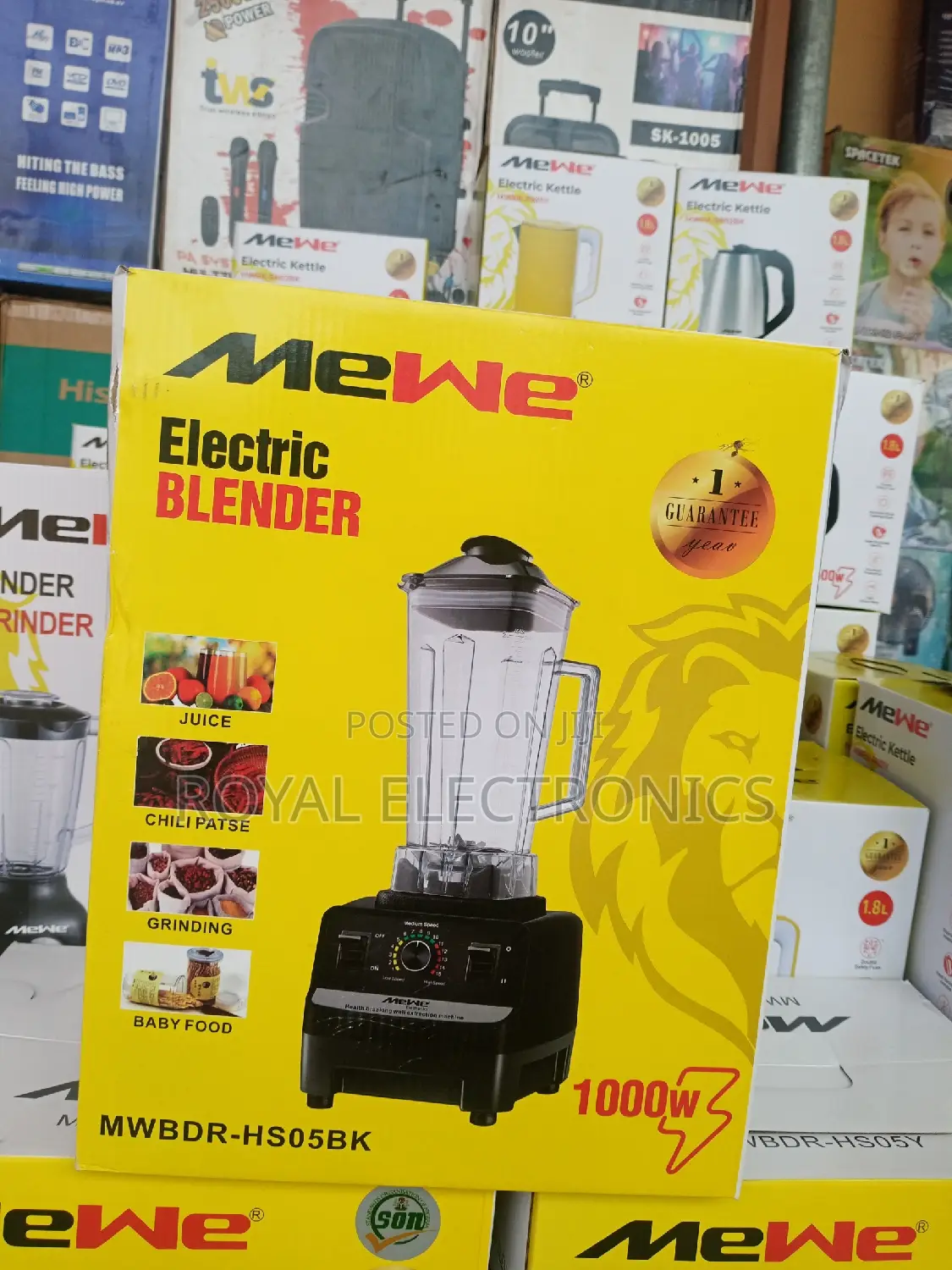 Powerful Mewe(MWBDR-Hs05bk) 1000W Electric Blender