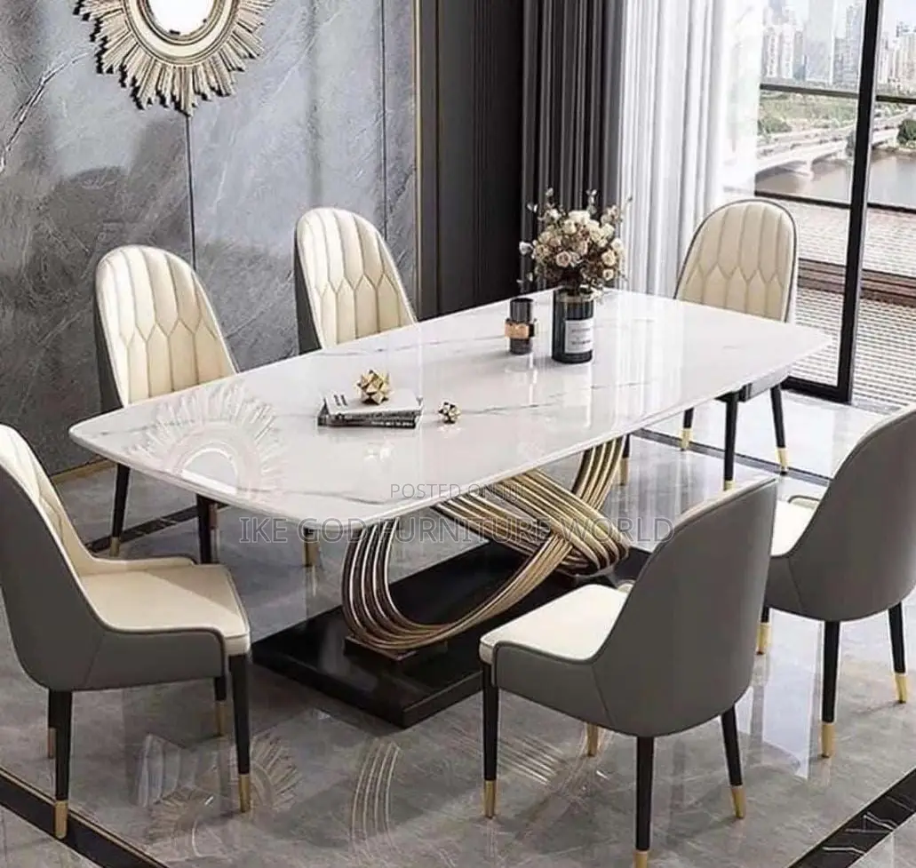 6seater Imported Turkish Marble Dining Table