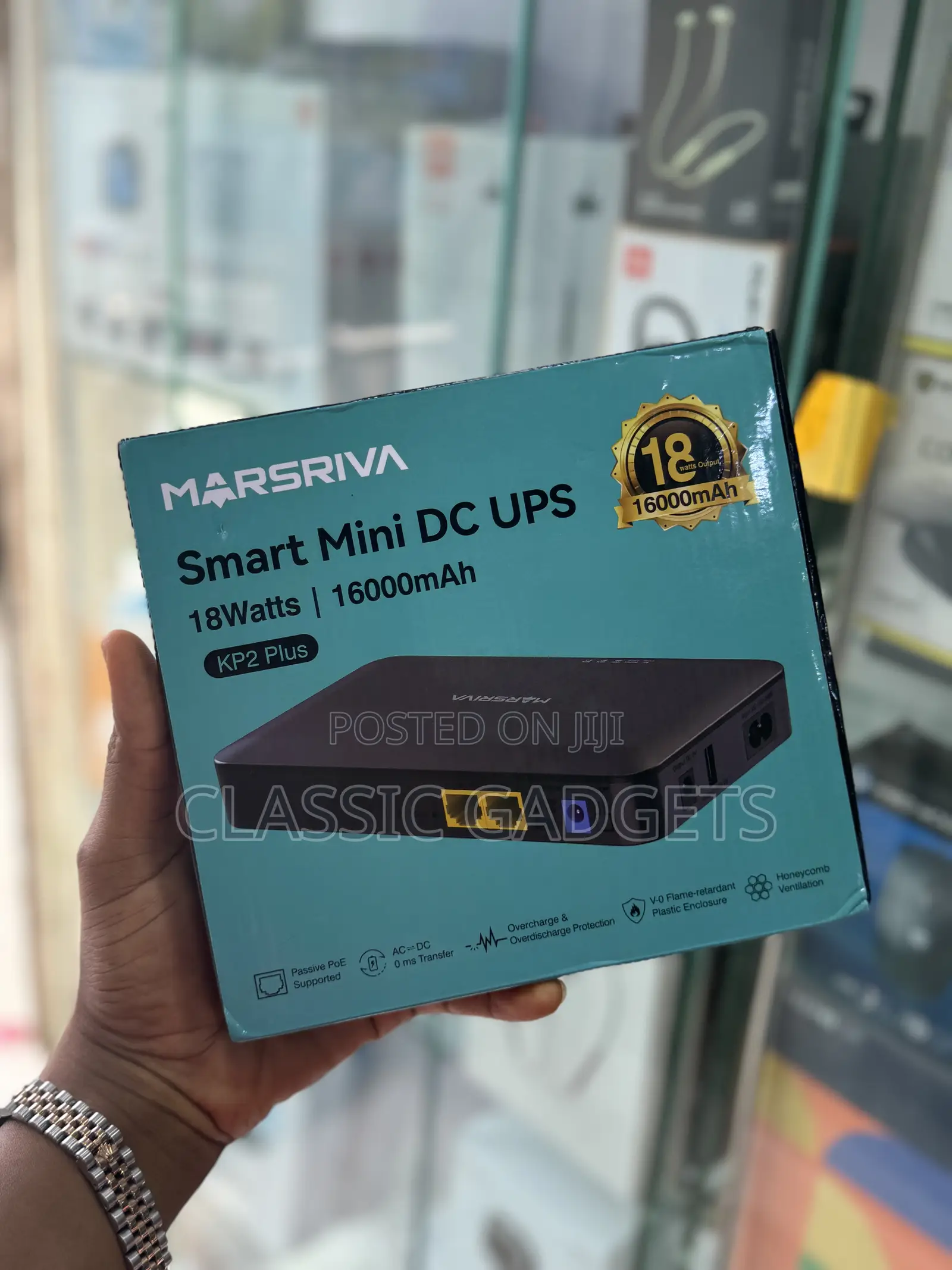 MARSRIVA Mini Ups Dc 12V 16000mah 30W for Router Modem CCTV
