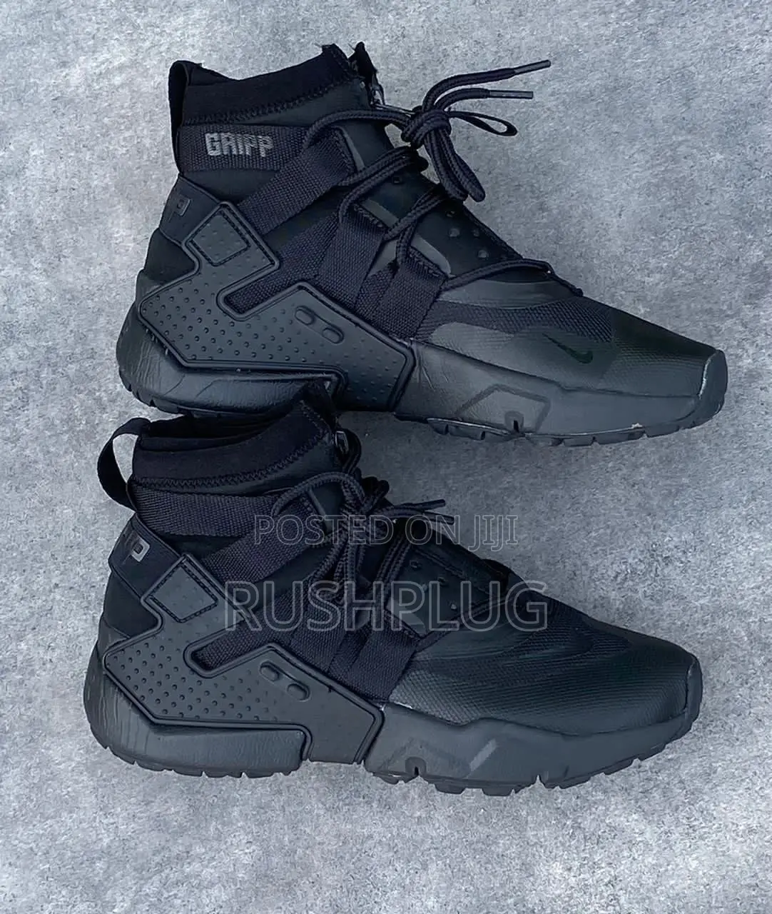Nike Air Huarache Grip Men’S All Black Sneakers