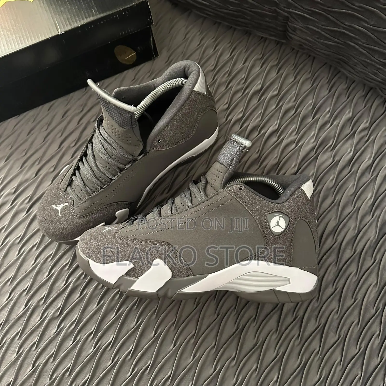 Original Air Jordan 14 Retro Flint Grey Sneakers
