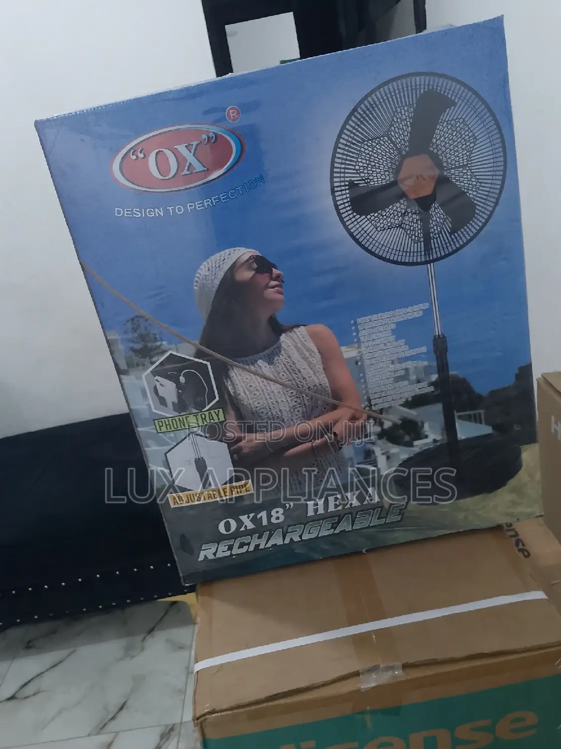 OX 18 Inches Standing Durable Rechargeable Fan