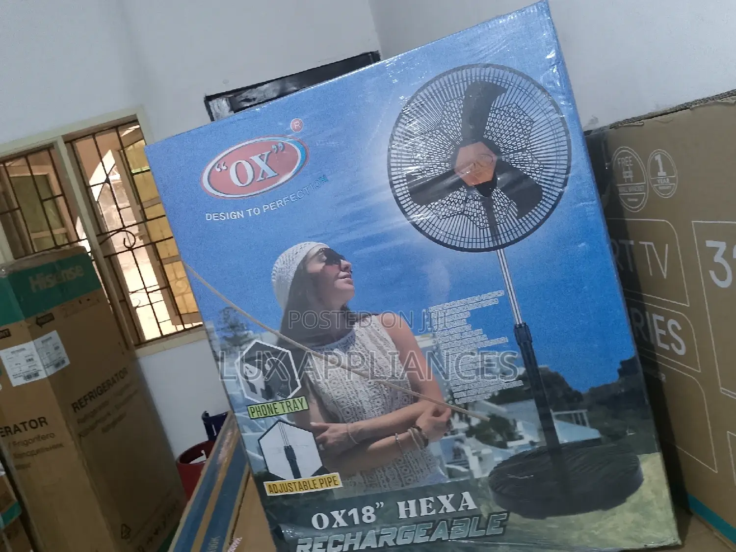 Rechargeable Automatic Rechargeable Standing Ox Fan