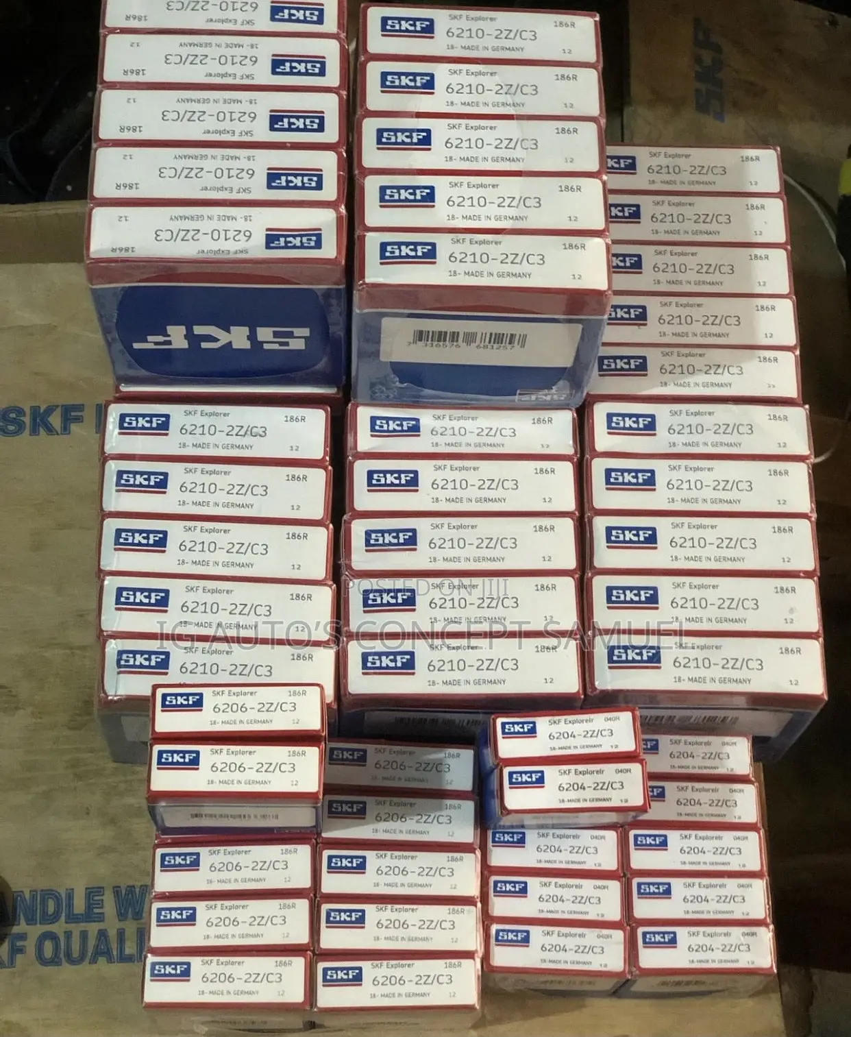Original SKF Bearing 6210 2z/C3 Available Now