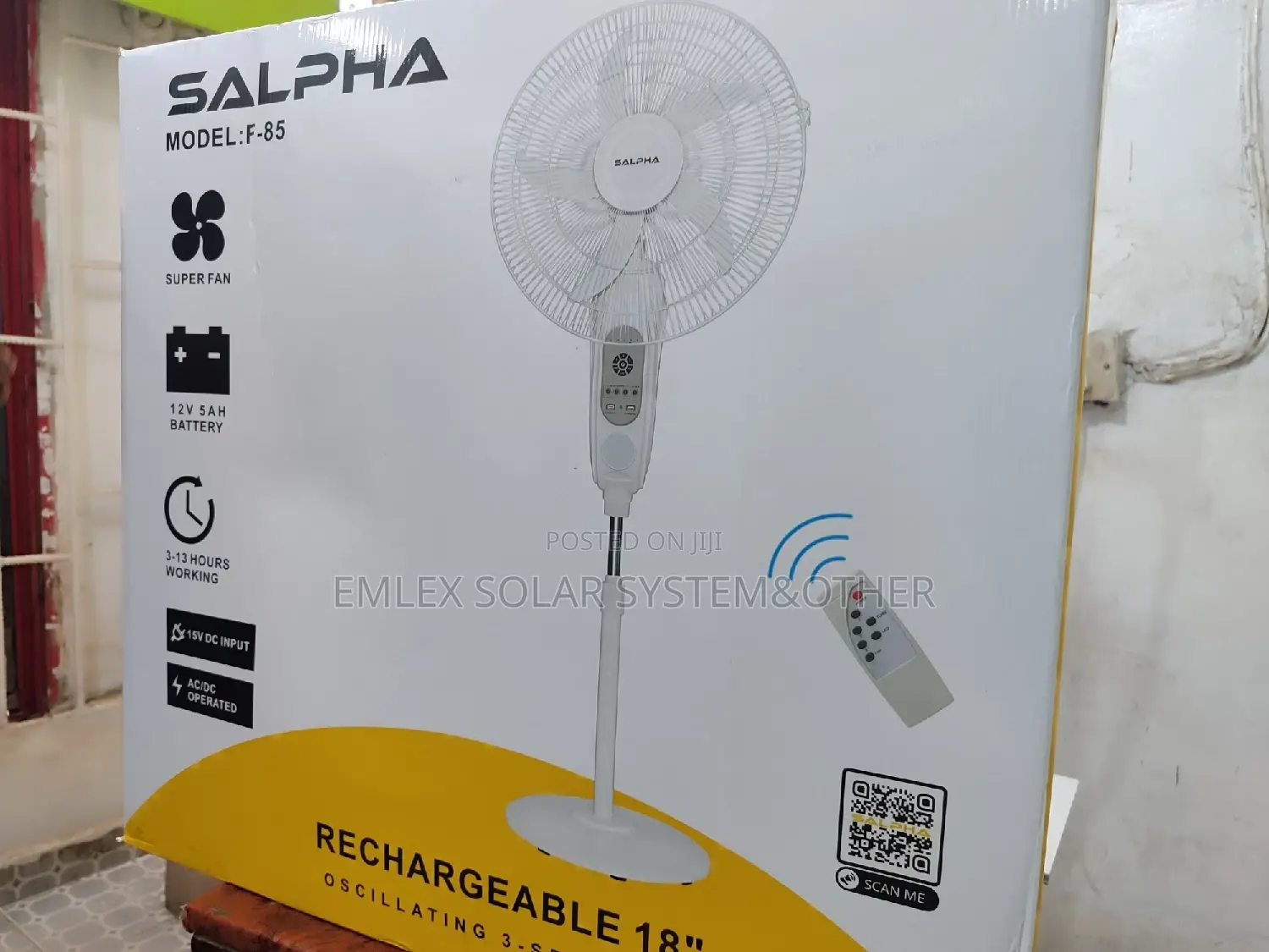 Salpha 8 to 16hours Solar Reachable Fan.